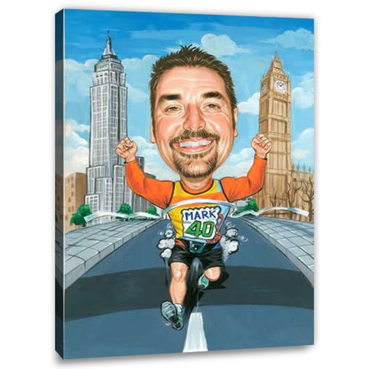 Bild von   erstellung karikatur marathonjpg | Individuelle 🎁 persönliche 🎁 personalisierte Geschenke bedruckt ▪ bestickt ▪ graviert