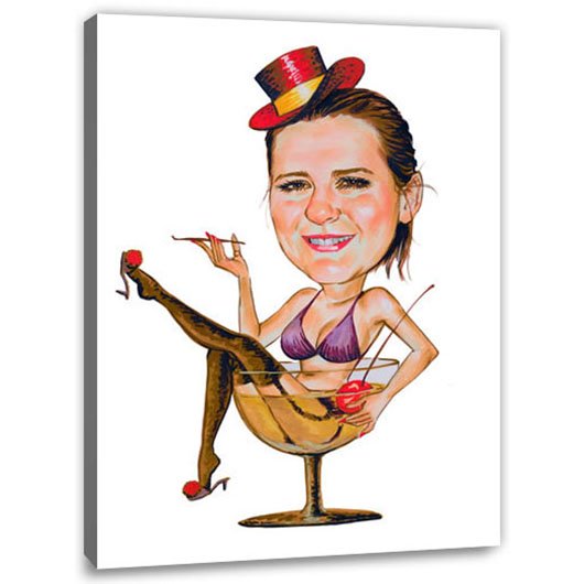 Bild von   erstellung karikatur martinigljpg | Individuelle 🎁 persönliche 🎁 personalisierte Geschenke bedruckt ▪ bestickt ▪ graviert