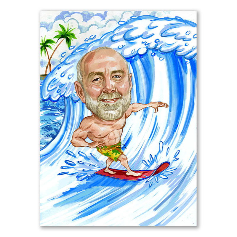 Bild von   erstellung karikatur sportlichjpg | Individuelle 🎁 persönliche 🎁 personalisierte Geschenke bedruckt ▪ bestickt ▪ graviert