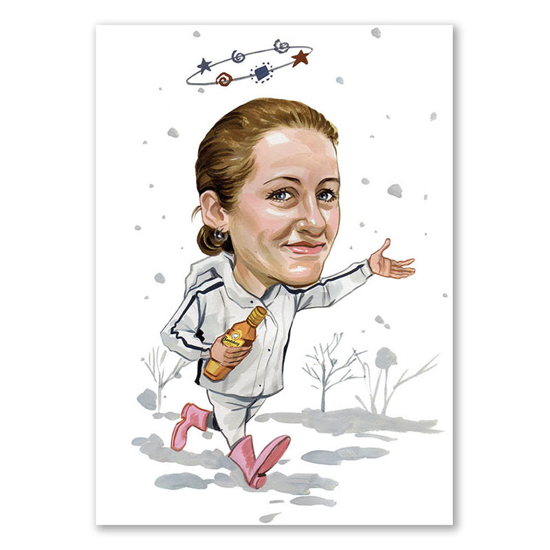 Bild von   erstellung karikatur spaziergajpg | Individuelle 🎁 persönliche 🎁 personalisierte Geschenke bedruckt ▪ bestickt ▪ graviert