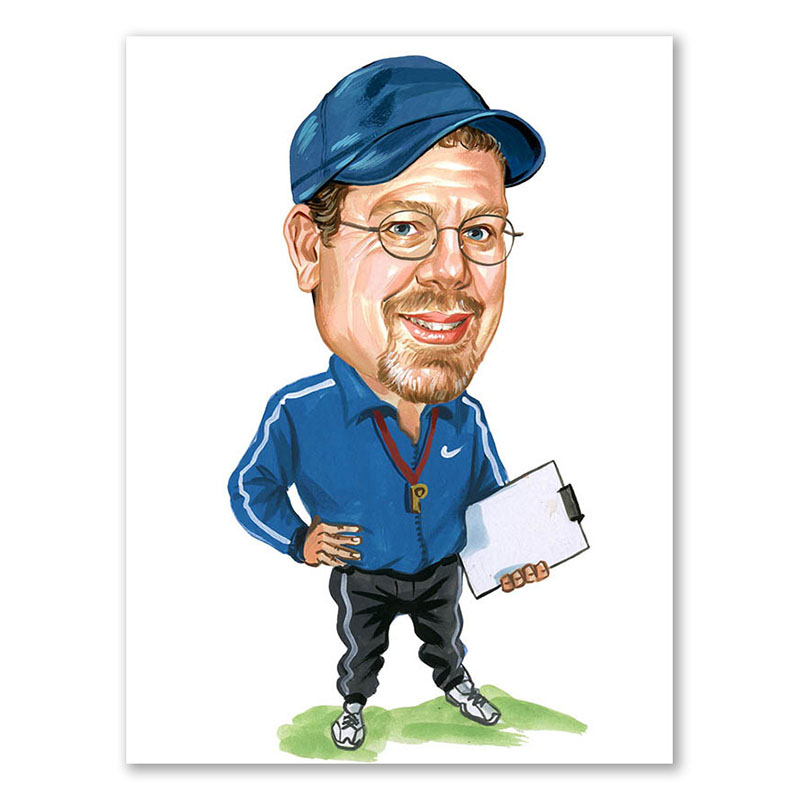Bild von   erstellung karikatur trainerjpg | Individuelle 🎁 persönliche 🎁 personalisierte Geschenke bedruckt ▪ bestickt ▪ graviert