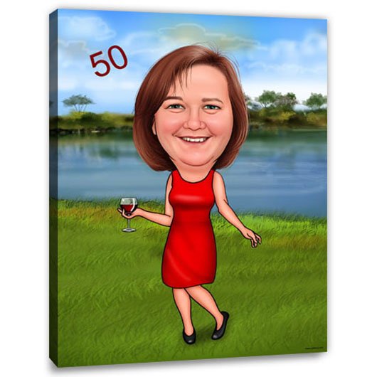 Bild von   erstellung karikatur elegantejpg | Individuelle 🎁 persönliche 🎁 personalisierte Geschenke bedruckt ▪ bestickt ▪ graviert