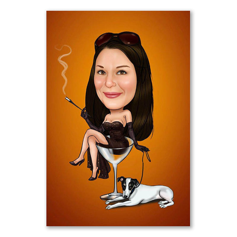 Bild von   erstellung karikatur rauchendejpg | Individuelle 🎁 persönliche 🎁 personalisierte Geschenke bedruckt ▪ bestickt ▪ graviert