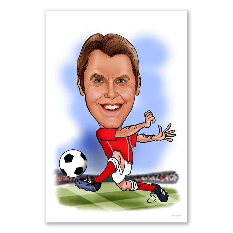 Bild von   erstellung karikatur fussballjpg | Individuelle 🎁 persönliche 🎁 personalisierte Geschenke bedruckt ▪ bestickt ▪ graviert
