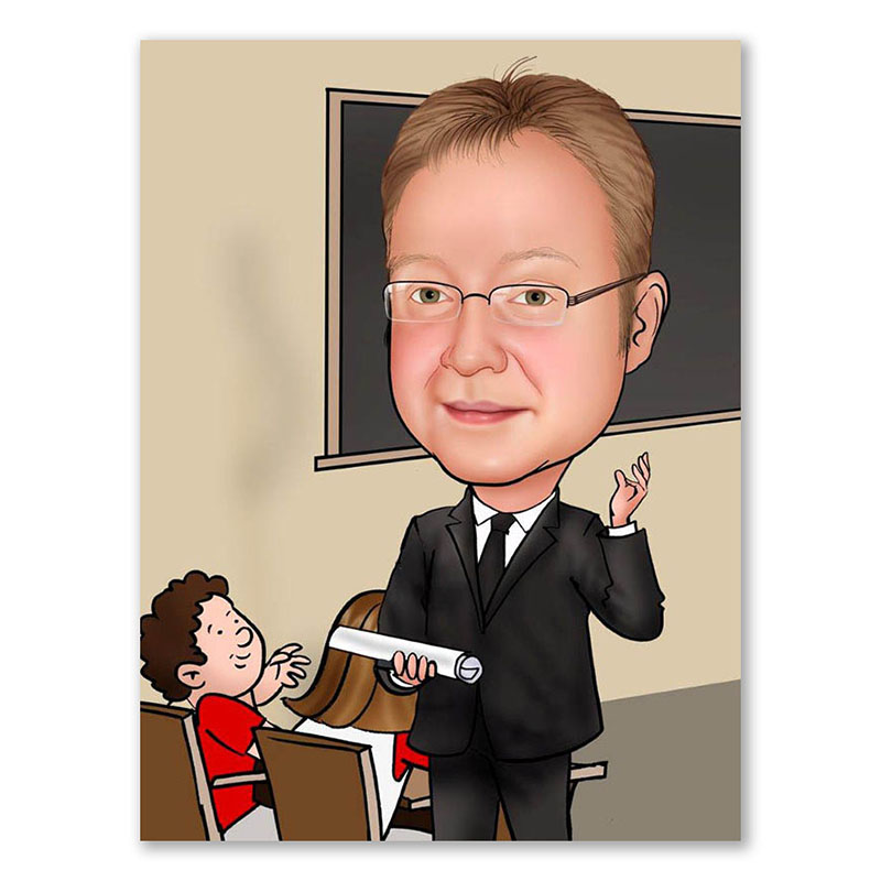 Bild von   erstellung karikatur herr oberjpg | Individuelle 🎁 persönliche 🎁 personalisierte Geschenke bedruckt ▪ bestickt ▪ graviert