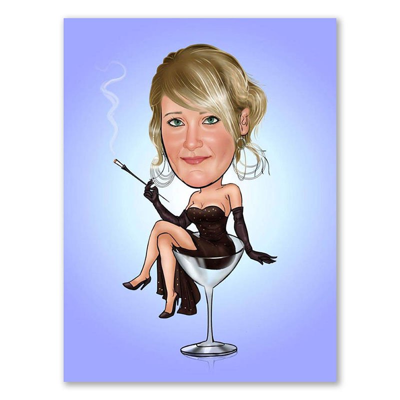 Bild von   erstellung karikatur cocktailkjpg | Individuelle 🎁 persönliche 🎁 personalisierte Geschenke bedruckt ▪ bestickt ▪ graviert