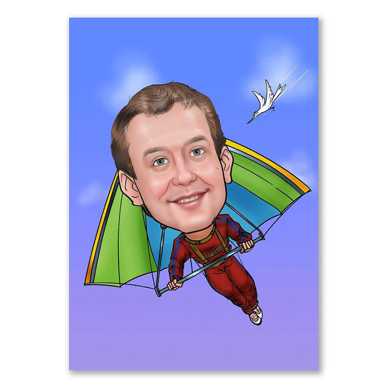 Bild von   erstellung karikatur drachenfljpg | Individuelle 🎁 persönliche 🎁 personalisierte Geschenke bedruckt ▪ bestickt ▪ graviert