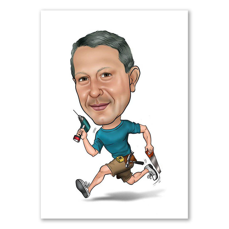 Bild von   erstellung karikatur flitzendejpg | Individuelle 🎁 persönliche 🎁 personalisierte Geschenke bedruckt ▪ bestickt ▪ graviert