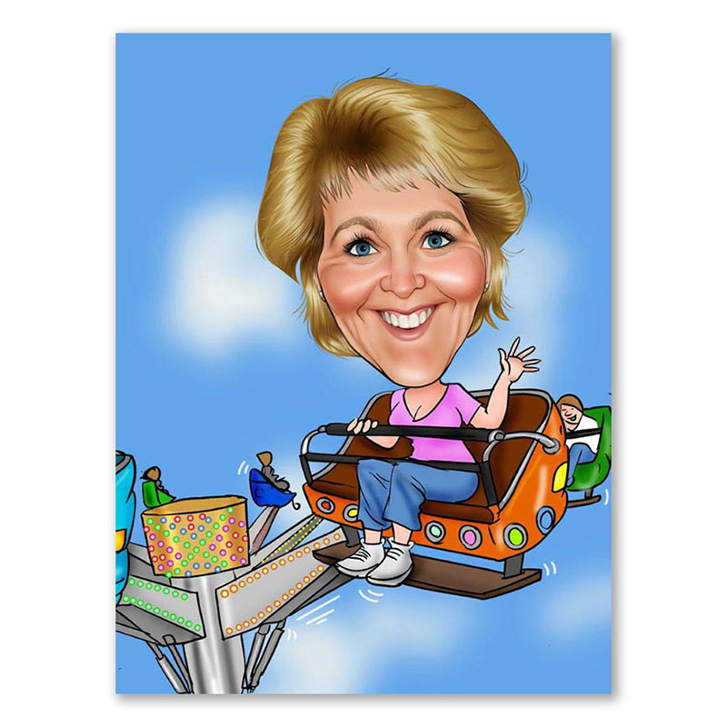 Bild von   erstellung karikatur kirmes djpg | Individuelle 🎁 persönliche 🎁 personalisierte Geschenke bedruckt ▪ bestickt ▪ graviert