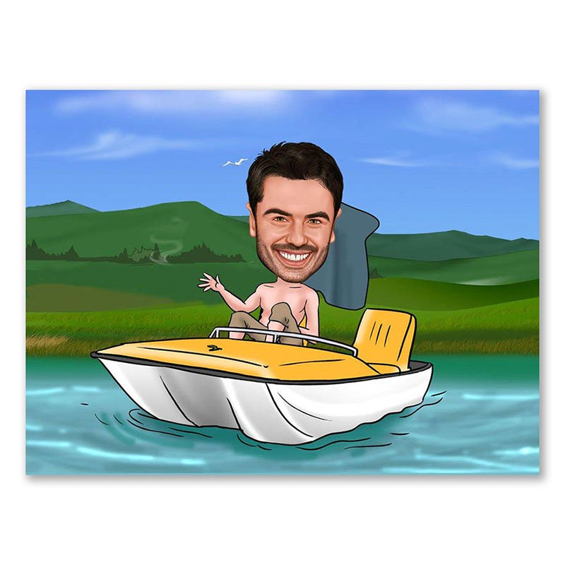 Bild von   erstellung karikatur bootsmannjpg | Individuelle 🎁 persönliche 🎁 personalisierte Geschenke bedruckt ▪ bestickt ▪ graviert