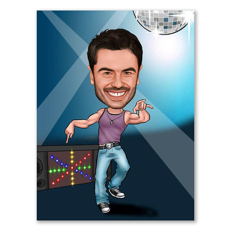 Bild von   erstellung karikatur dance witjpg | Individuelle 🎁 persönliche 🎁 personalisierte Geschenke bedruckt ▪ bestickt ▪ graviert