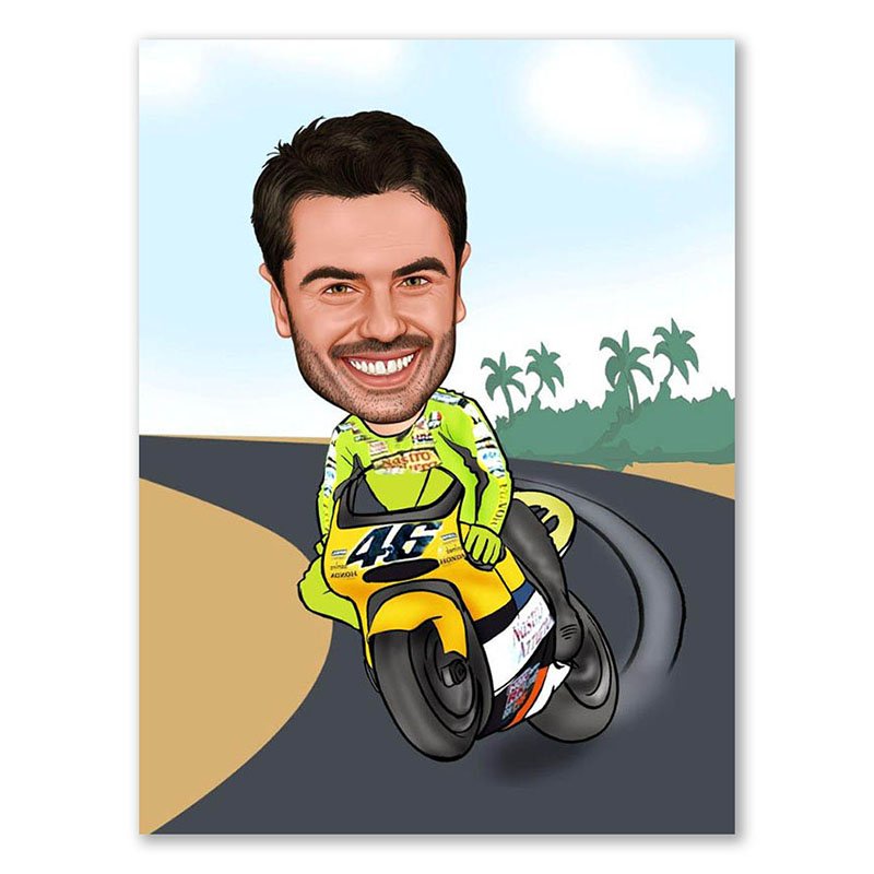 Bild von   erstellung karikatur moto highjpg | Individuelle 🎁 persönliche 🎁 personalisierte Geschenke bedruckt ▪ bestickt ▪ graviert