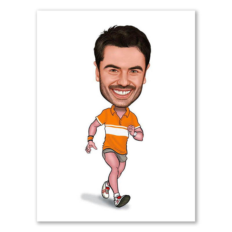 Bild von   erstellung karikatur jogger majpg | Individuelle 🎁 persönliche 🎁 personalisierte Geschenke bedruckt ▪ bestickt ▪ graviert
