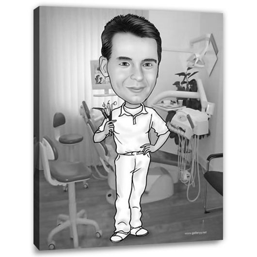 Bild von   erstellung karikatur zahnarztjpg | Individuelle 🎁 persönliche 🎁 personalisierte Geschenke bedruckt ▪ bestickt ▪ graviert