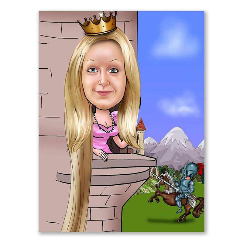 Bild von   erstellung karikatur rapunzeljpg | Individuelle 🎁 persönliche 🎁 personalisierte Geschenke bedruckt ▪ bestickt ▪ graviert