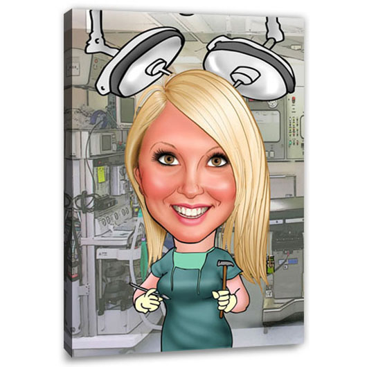 Bild von   erstellung karikatur arzt im ojpg | Individuelle 🎁 persönliche 🎁 personalisierte Geschenke bedruckt ▪ bestickt ▪ graviert