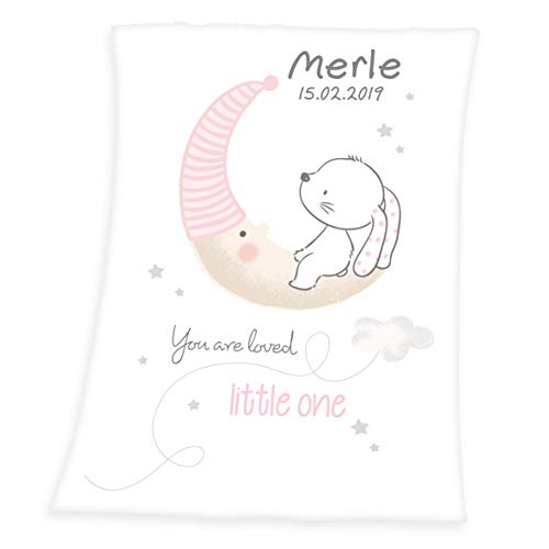 Bild von   wolimbo soft peach babydecke mjpg | Individuelle 🎁 persönliche 🎁 personalisierte Geschenke bedruckt ▪ bestickt ▪ graviert