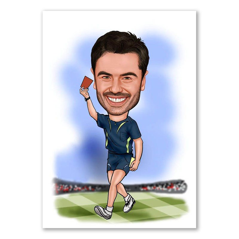 Erstellung Karikatur Schiedsrichter (ca275), inkl. 1 Person