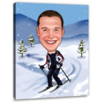 Bild von   erstellung karikatur skifahrenjpg | Individuelle 🎁 persönliche 🎁 personalisierte Geschenke bedruckt ▪ bestickt ▪ graviert