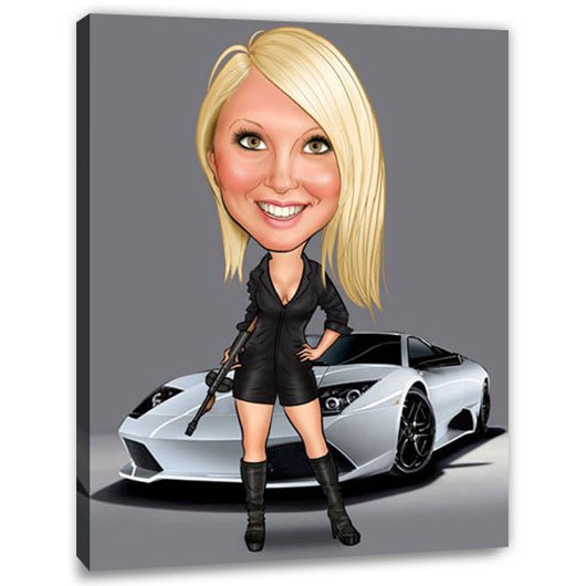 Bild von   erstellung karikatur agentinjpg | Individuelle 🎁 persönliche 🎁 personalisierte Geschenke bedruckt ▪ bestickt ▪ graviert