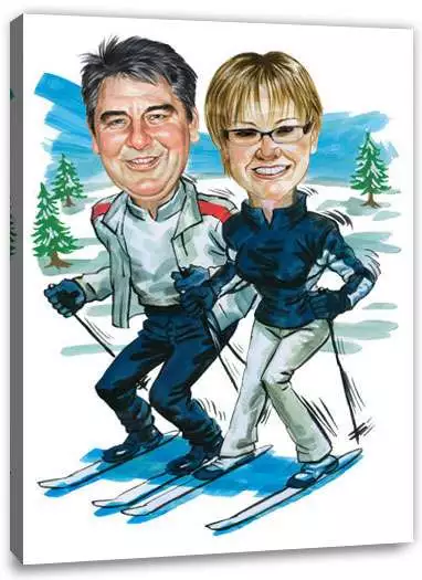 Bild von   erstellung karikatur skifahrerjpg | Individuelle 🎁 persönliche 🎁 personalisierte Geschenke bedruckt ▪ bestickt ▪ graviert